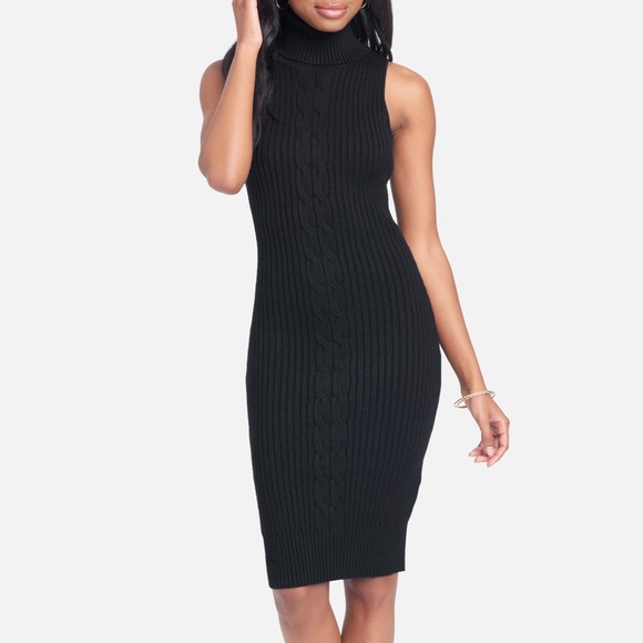 bebe Dresses & Skirts - Cowl Neck Knit Sweater Dress